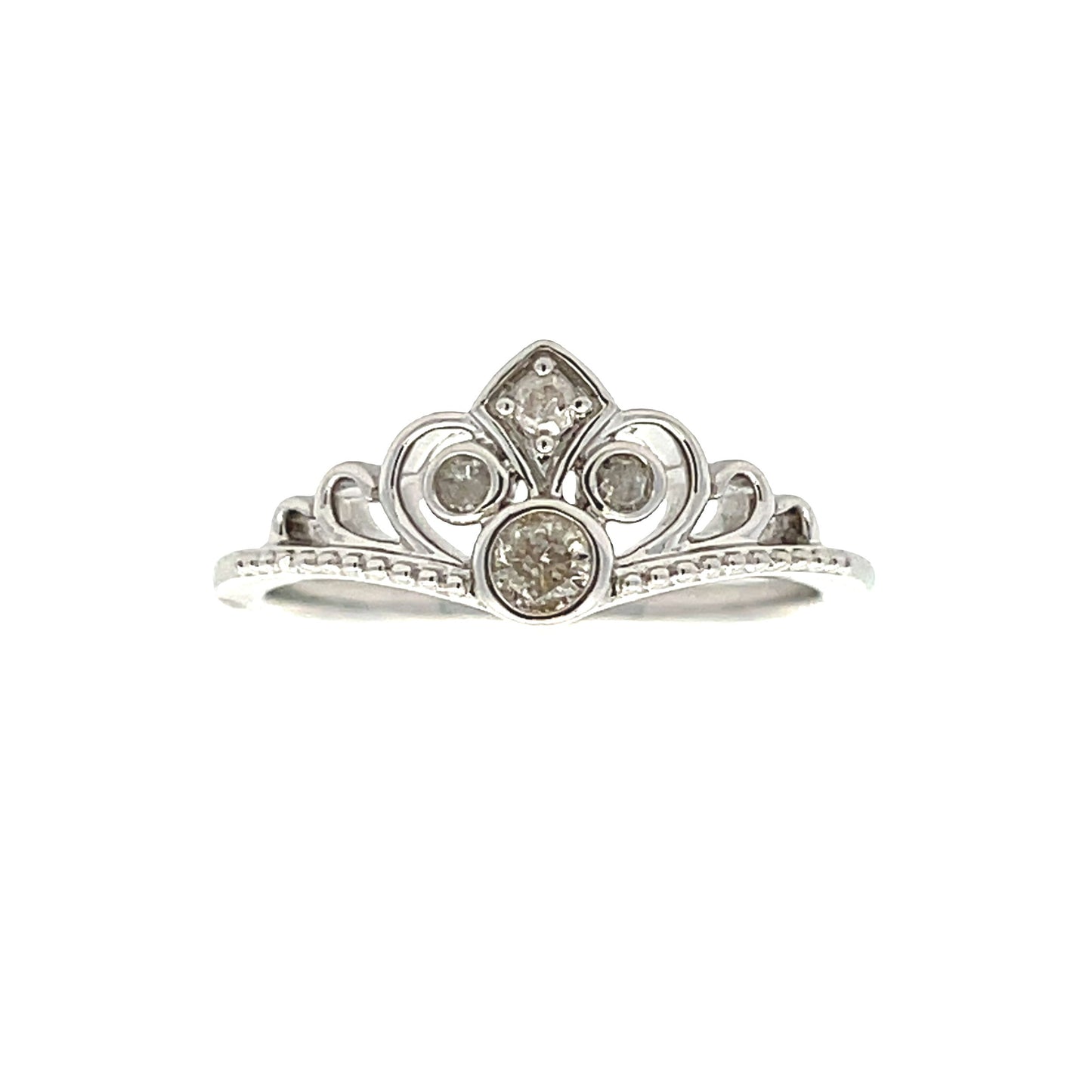 Anillo de plata de ley con diamante de 0,17 ct