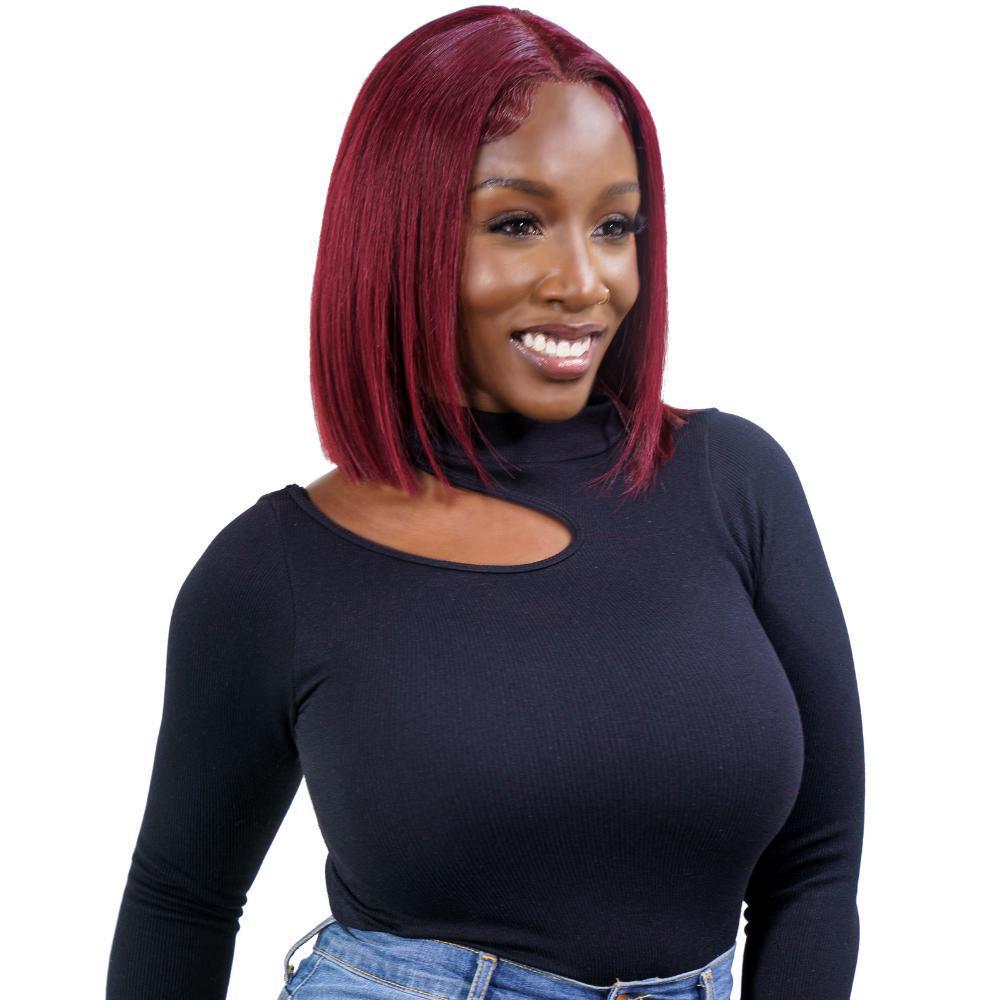 Cherry 13x4 Transparent Lace Front 100% Human Hair Bob Wig Luxegan