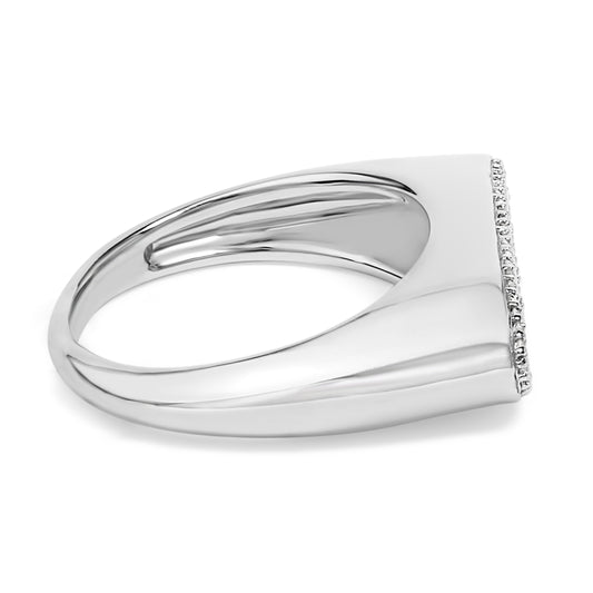 Anillo infinito de plata de ley chapado en oro amarillo de 14 quilates con acento de diamante