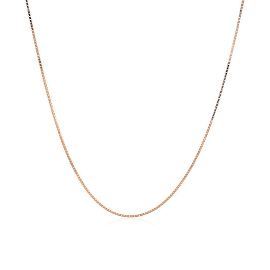 Cadena clásica de oro rosa de 18k (0,60 mm)