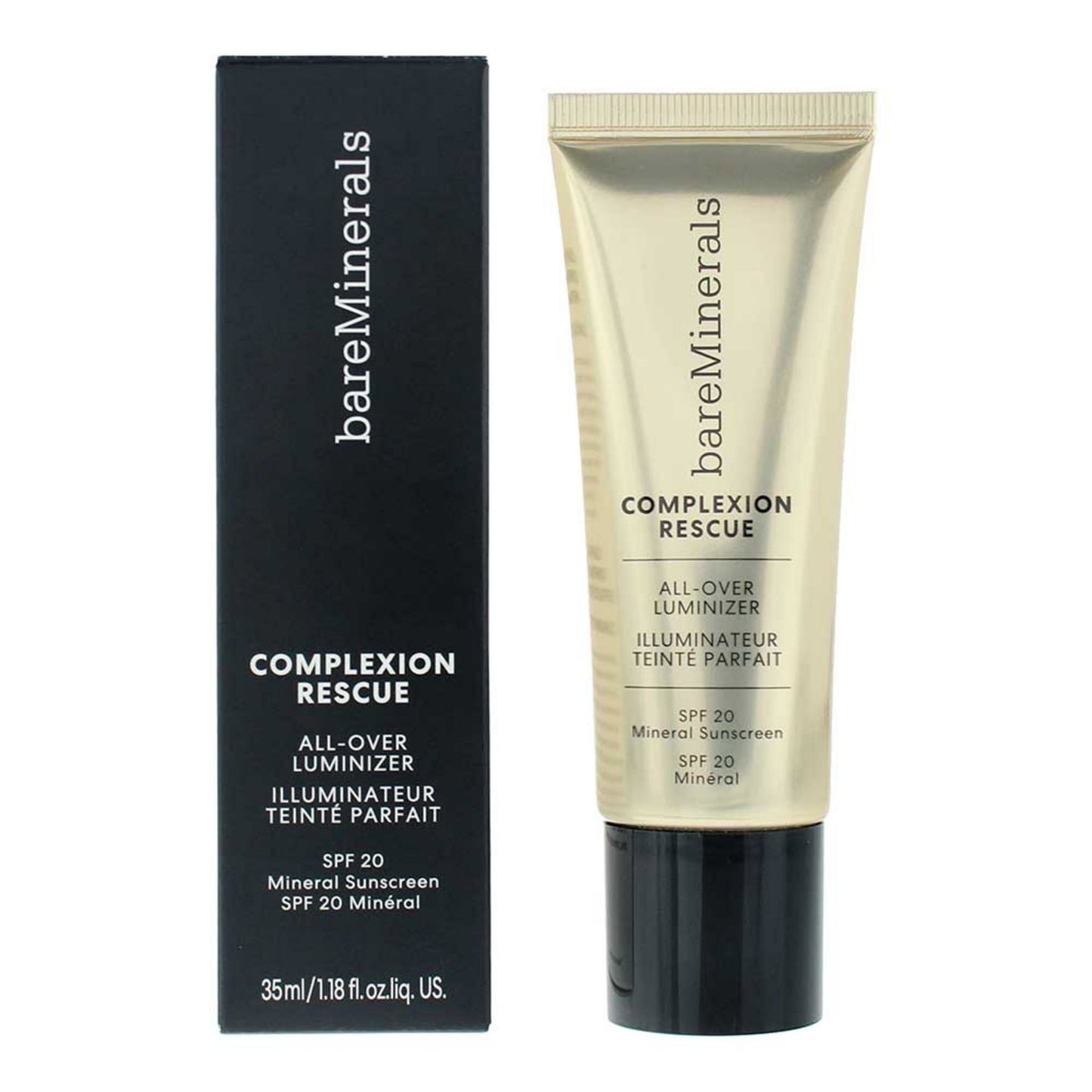 BareMinerals, Complexion Rescue, Illuminating, Liquid Highlighter, Champagne Shimmer, SPF20, Face, 35 ml