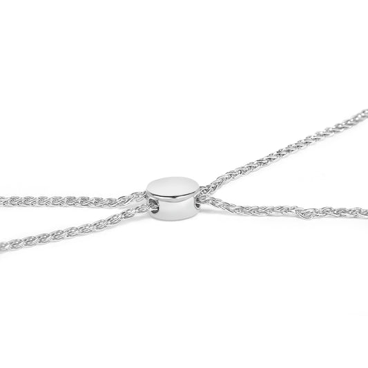 Pulsera Bolo de Eslabones en X con Diamantes de 1,0 Cttw en Plata de Ley .925