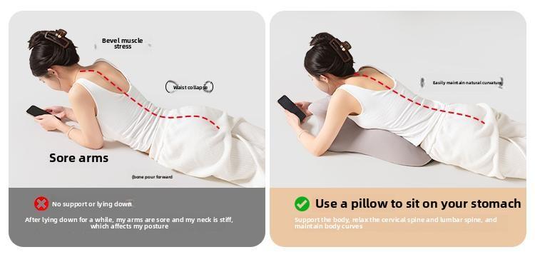 Multifunctional Prone Sleeping Pillow | Sophisticated "Ergonomic Lie-Down" Silhouette | Elegant Machine Washable & Hypoallergenic Bed Cushion | "Dignified" High-Performance Memory Foam Essential for Radiant Versatile Styling Luxegan