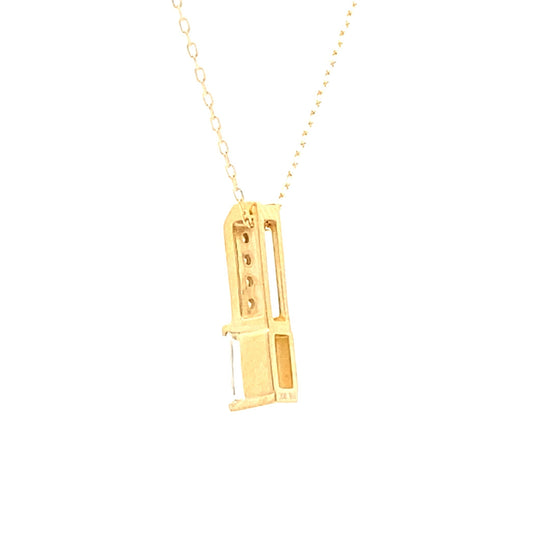 Colgantes de moda de diamante de circonita de 0,06 ct, oro amarillo de 10 kt