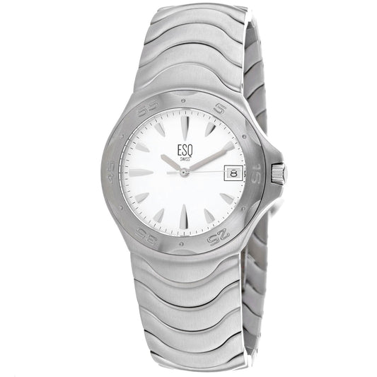 Reloj ESQ de acero inoxidable plateado con esfera blanca para mujer