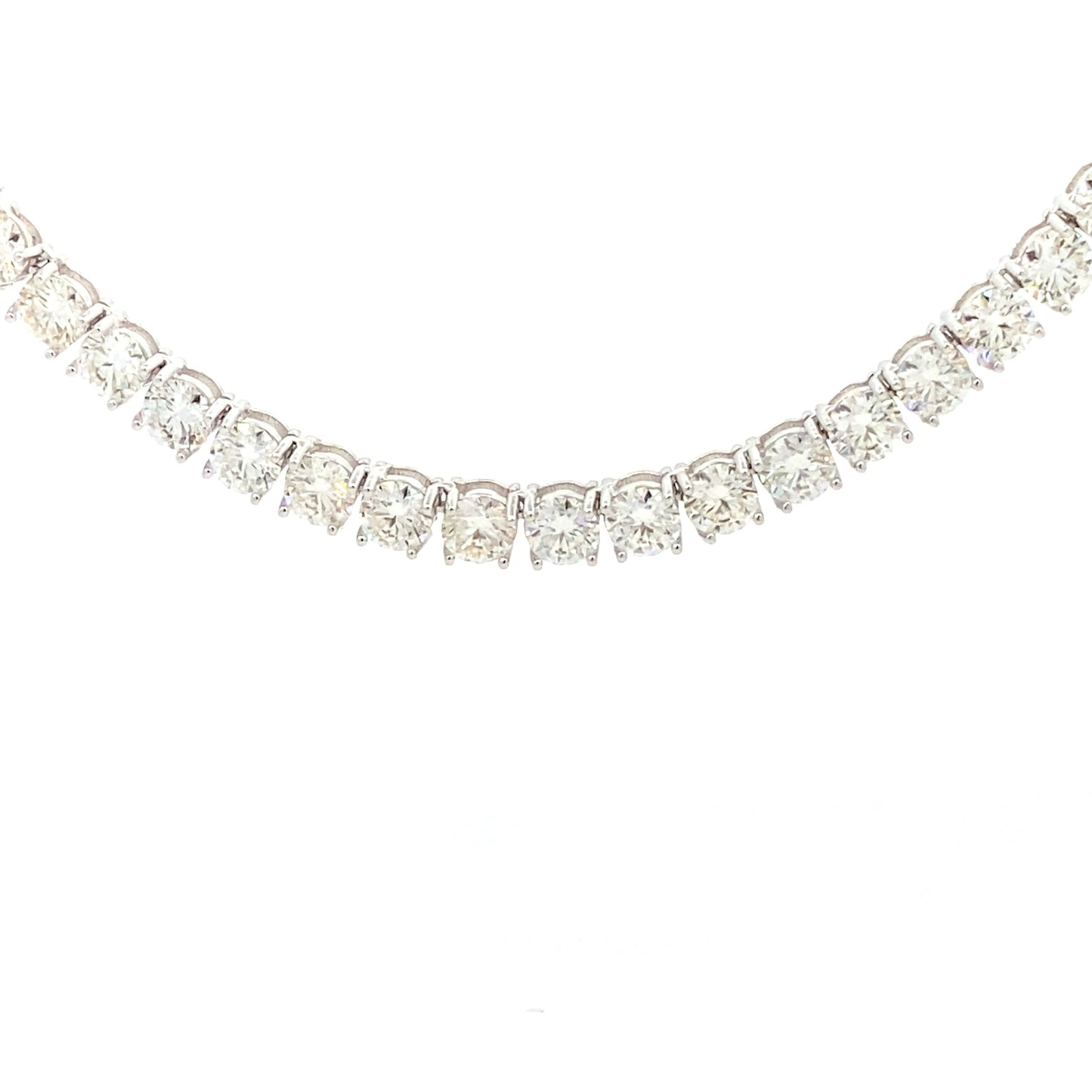 Collar de tenis de moissanita de 45,00 ct en plata de ley