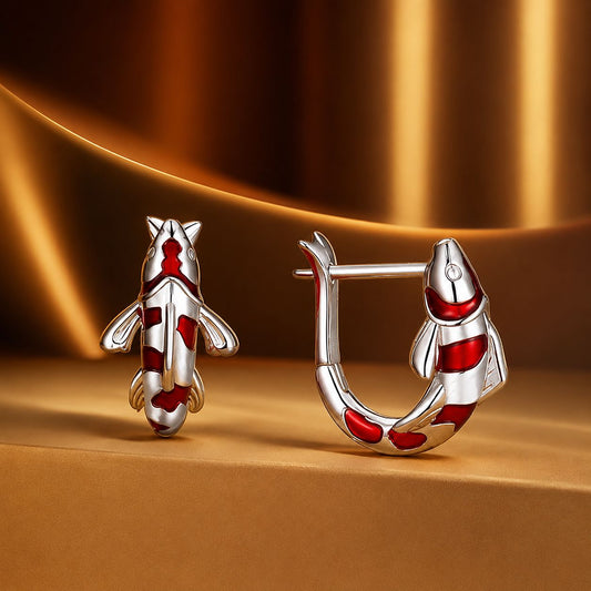 925 Sterling Silver Enamel and CZ Earrings with Platinum Plating for Women - view 2
