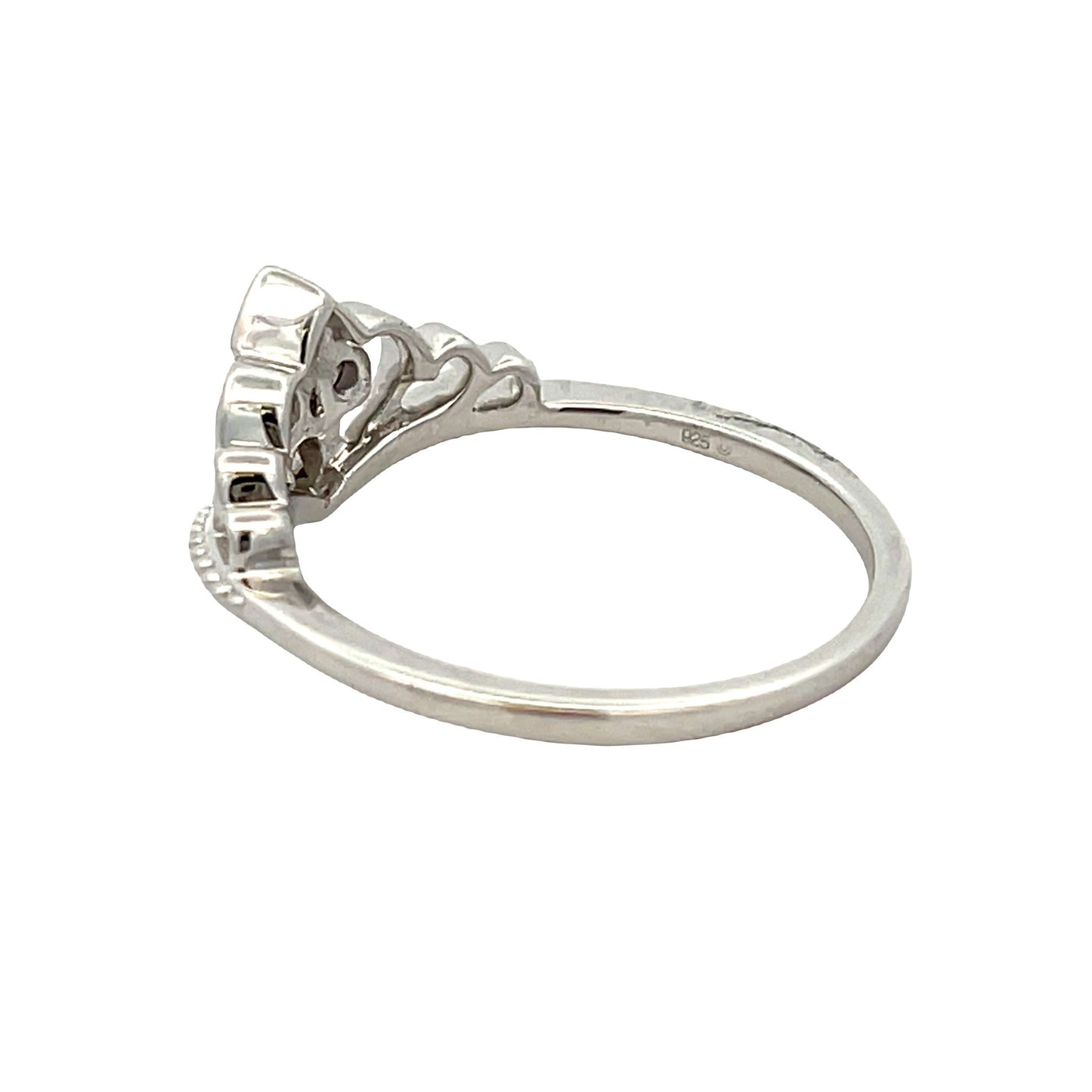 Anillo de plata de ley con diamante de 0,17 ct