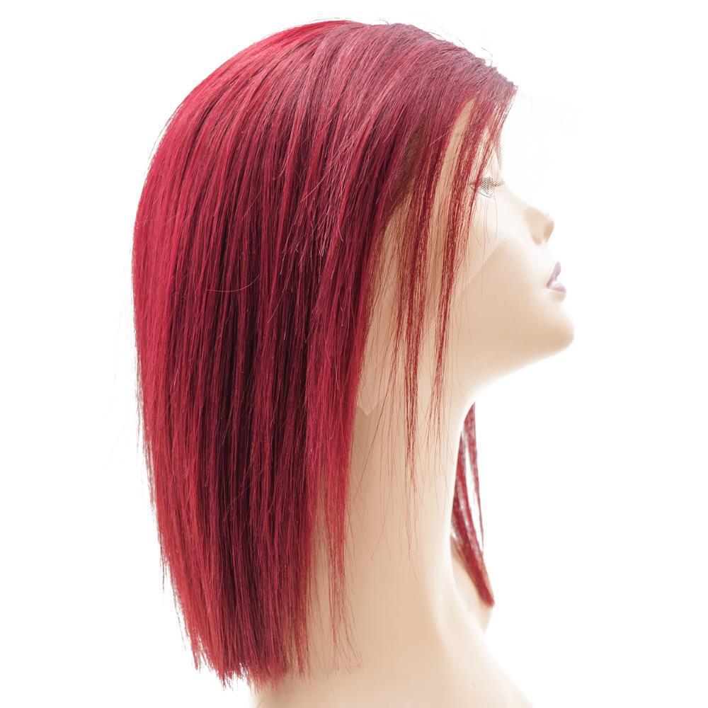 Cherry 13x4 Transparent Lace Front 100% Human Hair Bob Wig Luxegan