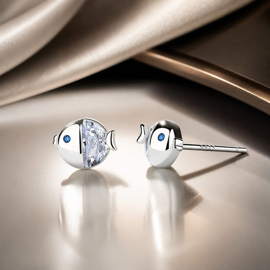 925 Sterling Silver Earrings with Pavé Setting CZ, Size 0.6*0.7cm, for Women - view 2
