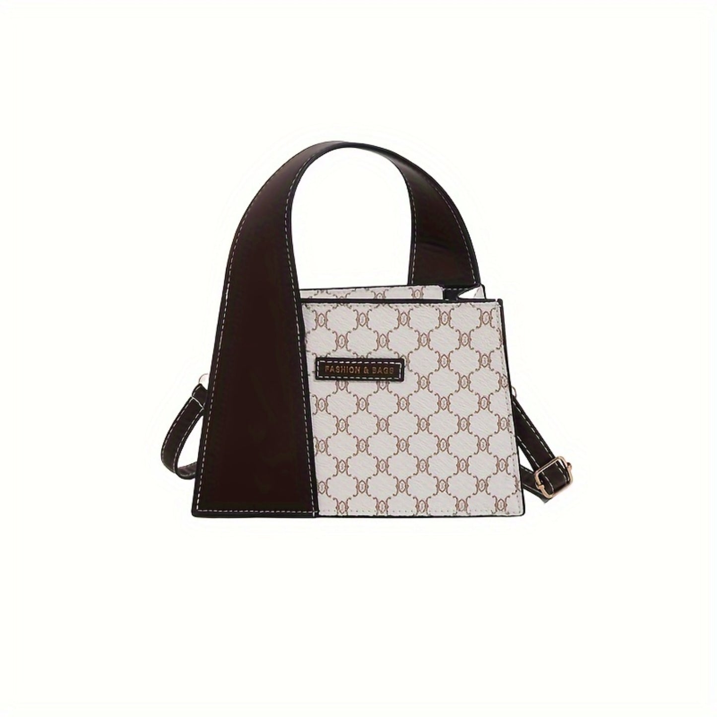 Designer Mini Crossbody Bag, Vintage-Inspired PU Shoulder Handbag for Women, Chic Commuter Tote with Metallic Clasp