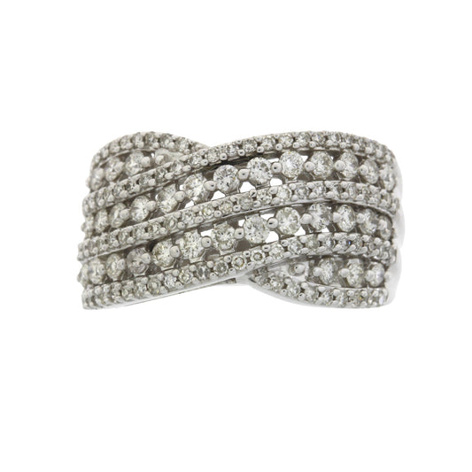 Anillo de Diamantes de 1.00ct Oro Blanco de 10KT