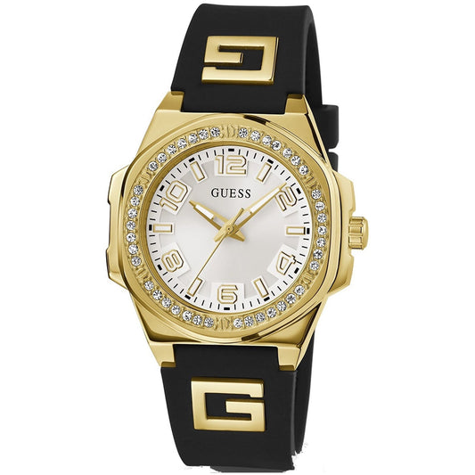 Reloj de pulsera Guess de mujer negro y dorado