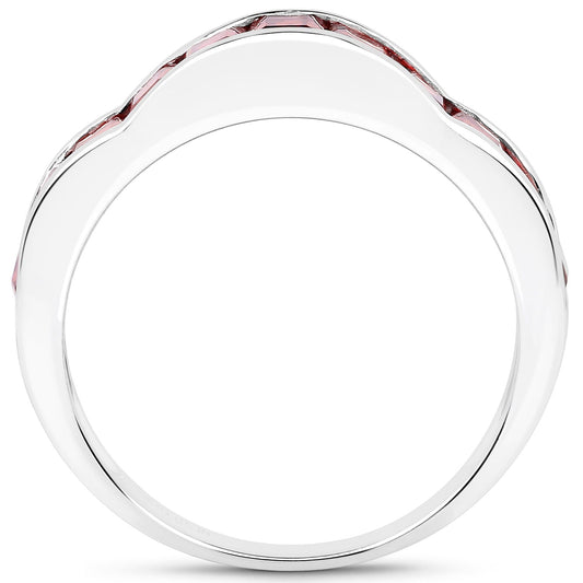 1.98 Carat Genuine Garnet .925 Sterling Silver Ring