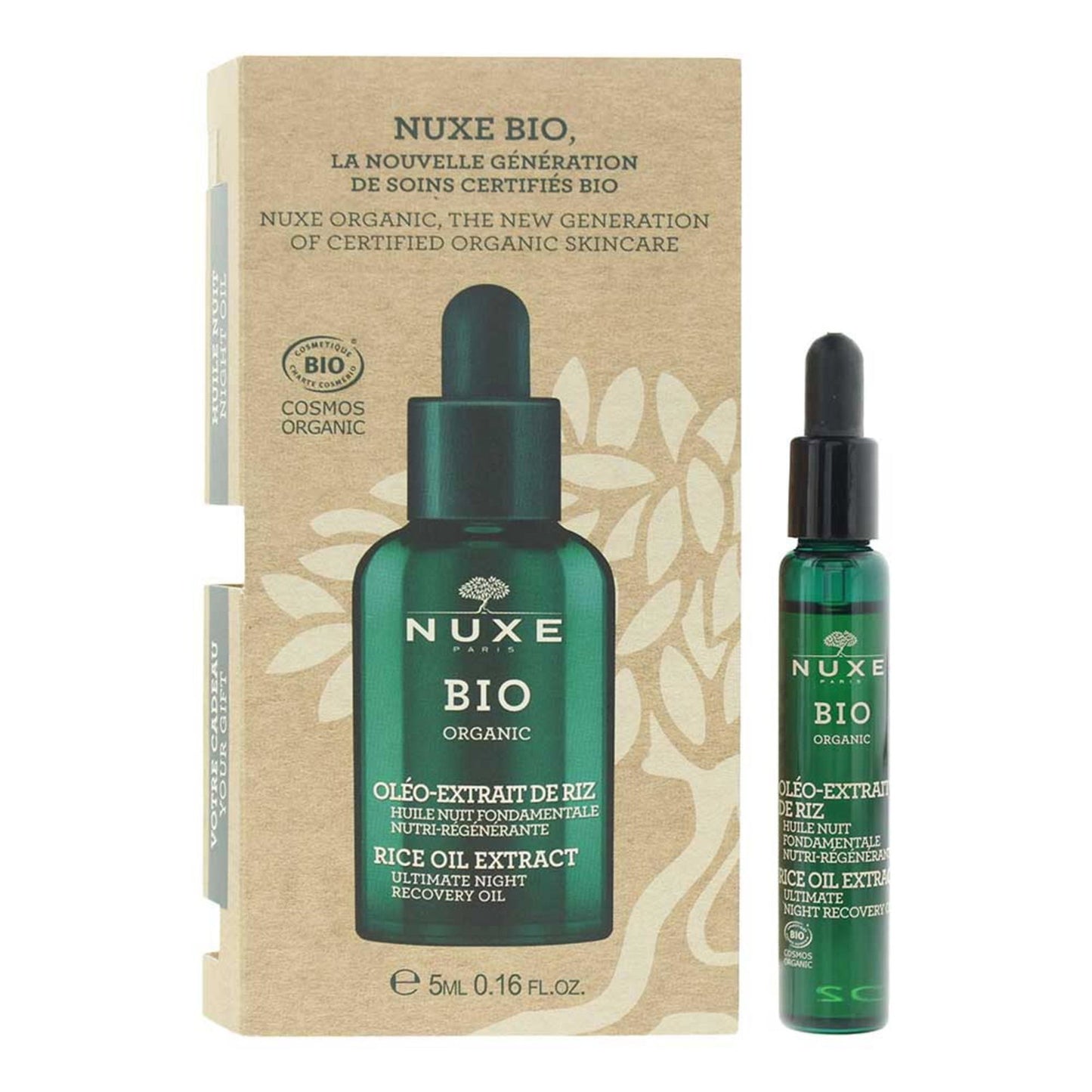 Nuxe, Bio Organic, Rice Extract, Regenerating, Night, Oil, For Face, 5 ml