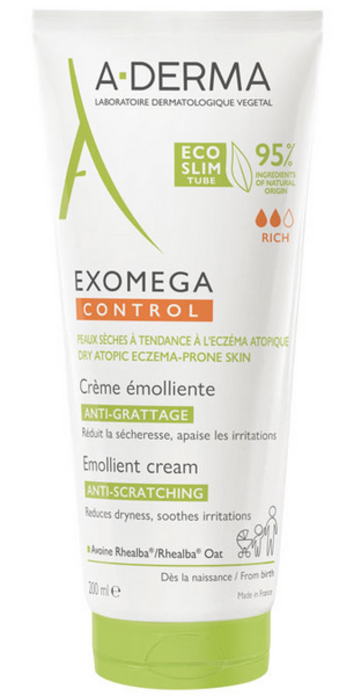 A-Derma, Exomega Control, Emollient, Cream, For Face & Body, 200 ml