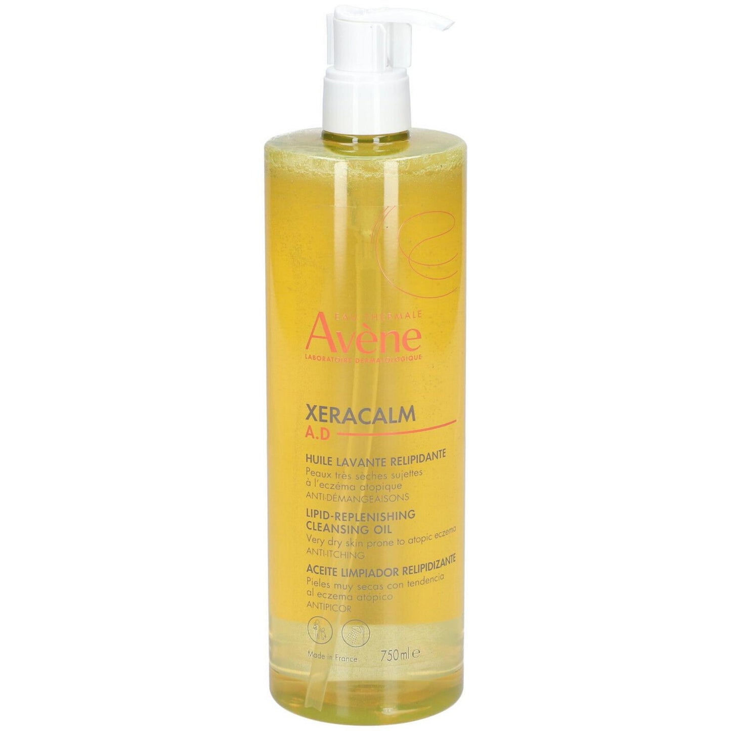 Avene, XeraCalm A.D, Lipid Replenishing, Shower Oil, Body, Sensitive, 750 ml