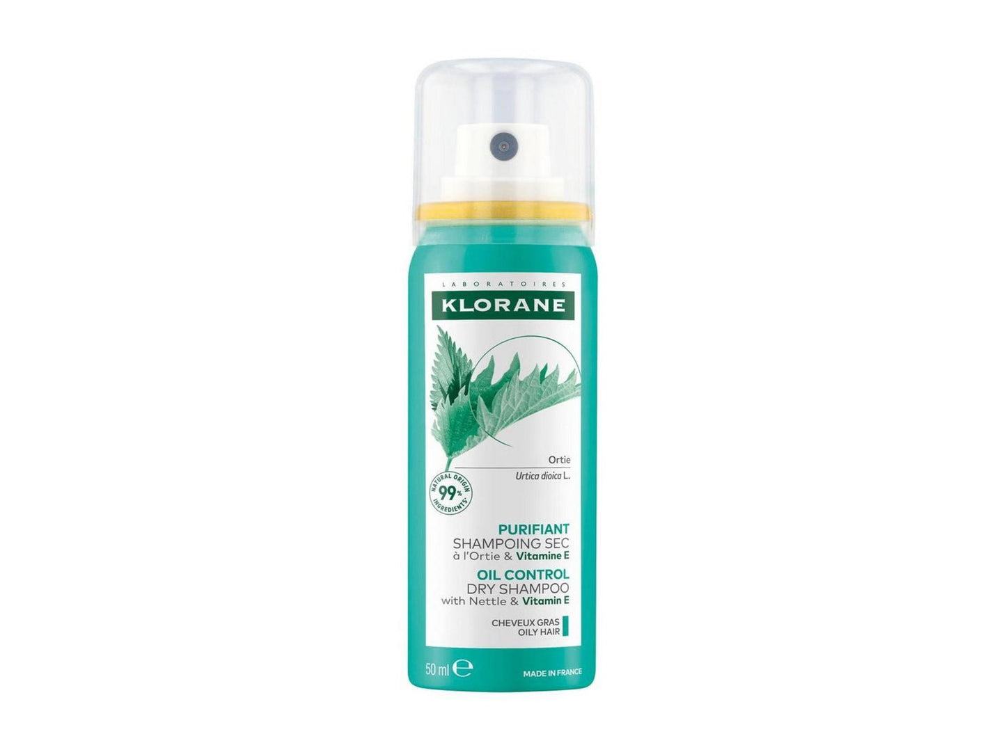 Klorane, Nettle, Vegan, Hair Dry Shampoo, Oil, 150 ml