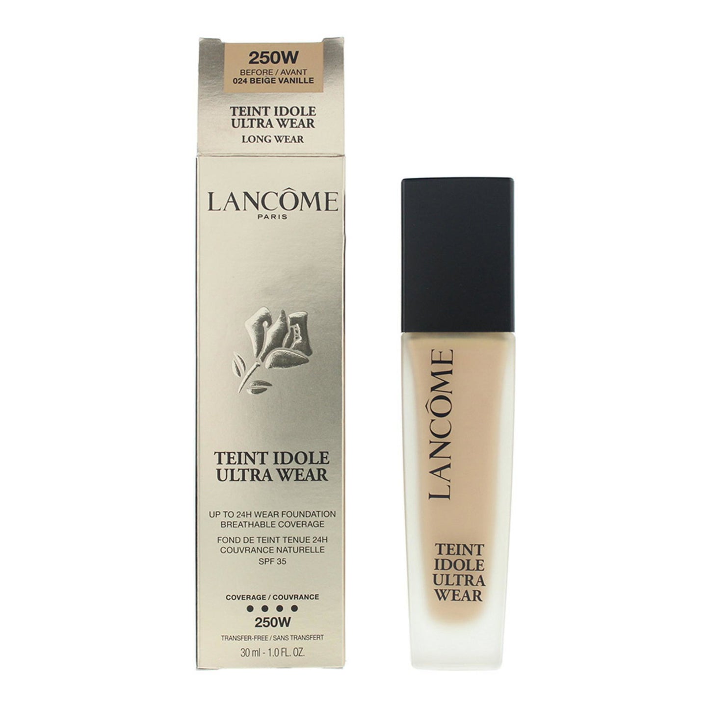 Lancome, Teint Idole Ultra Wear, Liquid Foundation, 250W, SPF 35, 30 ml