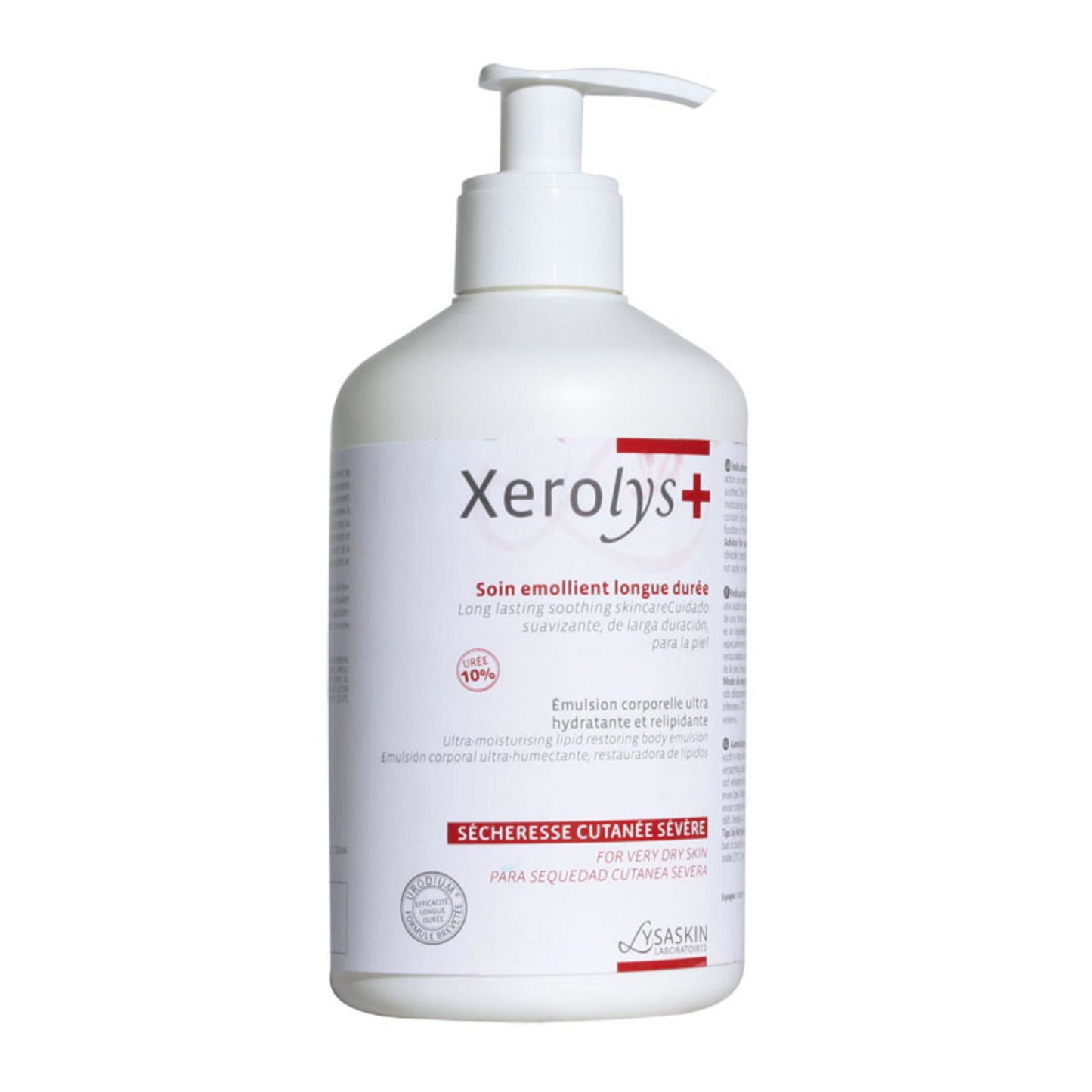 Lab Lysaskin, Xerolys+, Urea, Emollient, Body Emulsion, For Face & Body, Daily, 500 ml