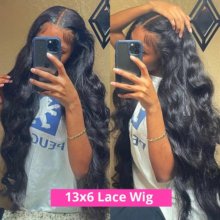 40 Inch Body Wave 13x6 Hd Lace Frontal Wig Human Hair 360 Brazilian Pre Plucked Lace For Women 13x4 Lace Front Wigs 250 Density Luxegan