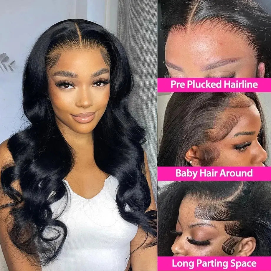 40 Inch Body Wave 13x6 Hd Lace Frontal Wig Human Hair 360 Brazilian Pre Plucked Lace For Women 13x4 Lace Front Wigs 250 Density Luxegan