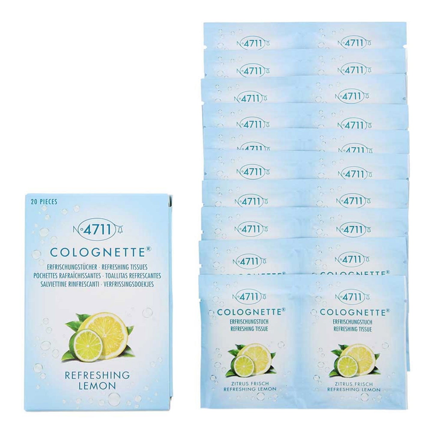 Set, 4711, Colognette, Cleansing Wipes, 20 pcs