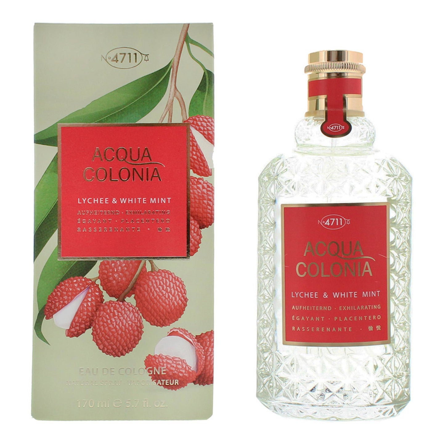 4711, Acqua Colonia Lychee & White Mint, Eau De Cologne, Unisex, 170 ml
