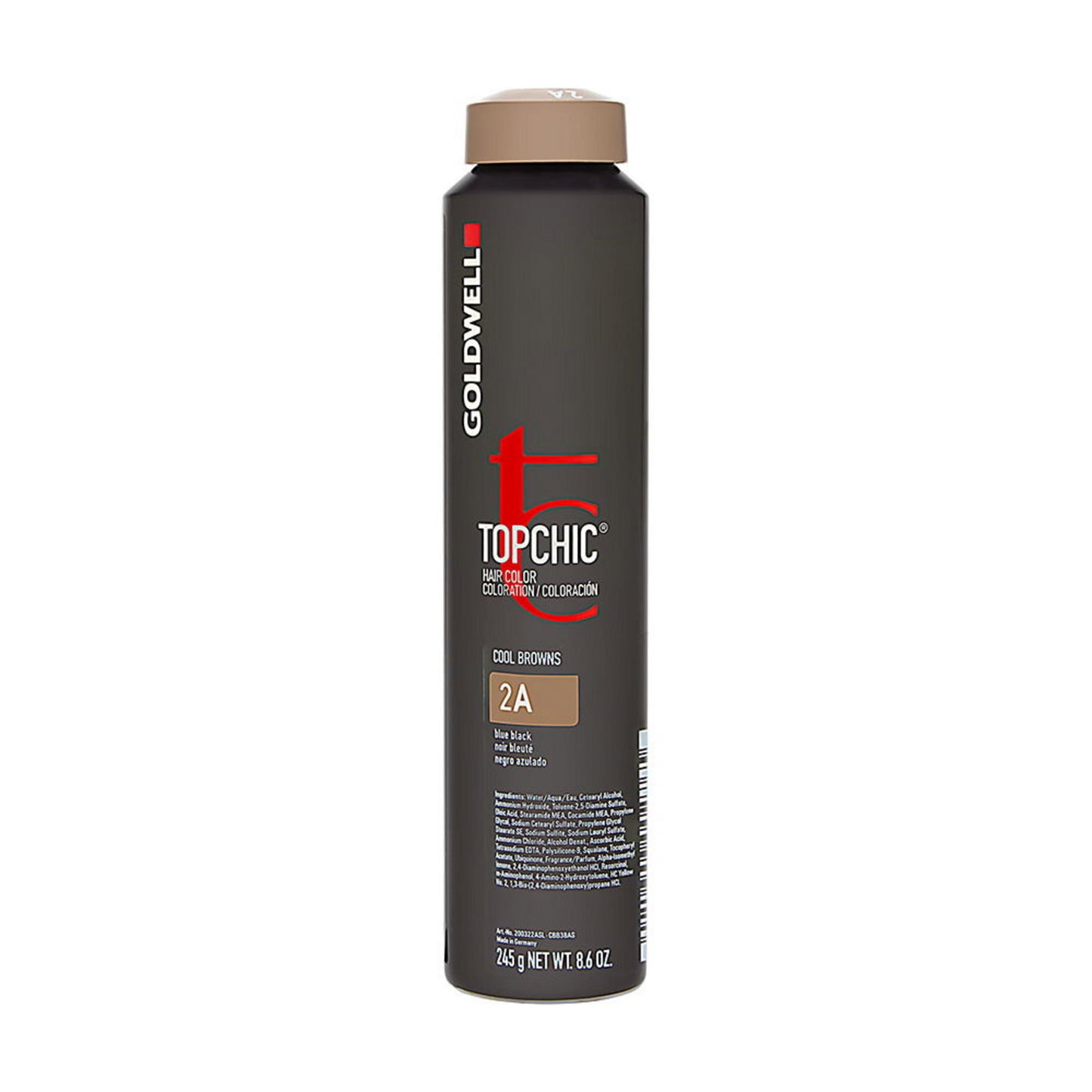 Goldwell, TopChic, Glycerin, Permanent Hair Dye, 2A Blue Black, 250 ml