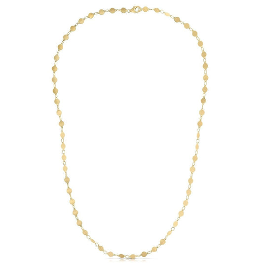 Collar de oro amarillo de 14k con círculos pulidos