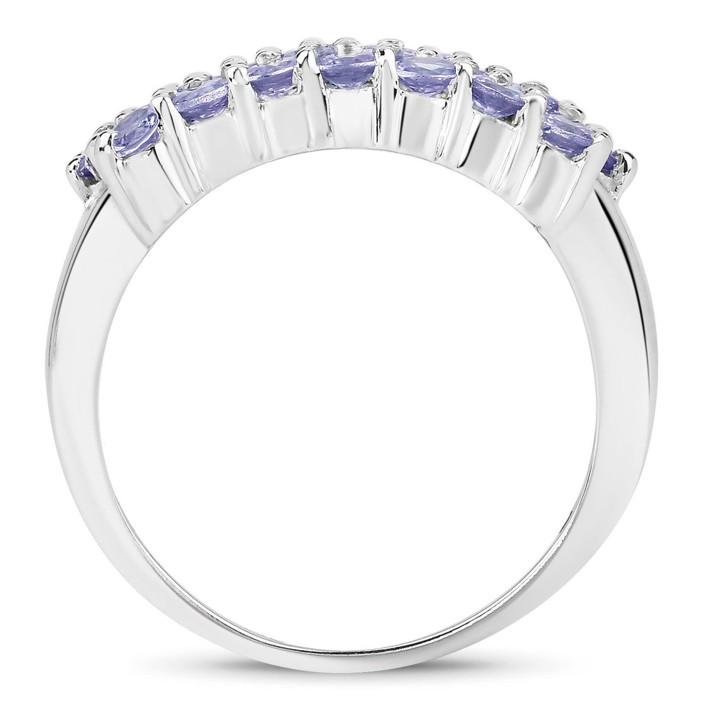 Anillo de plata de ley .925 con tanzanita genuina de 1,54 quilates