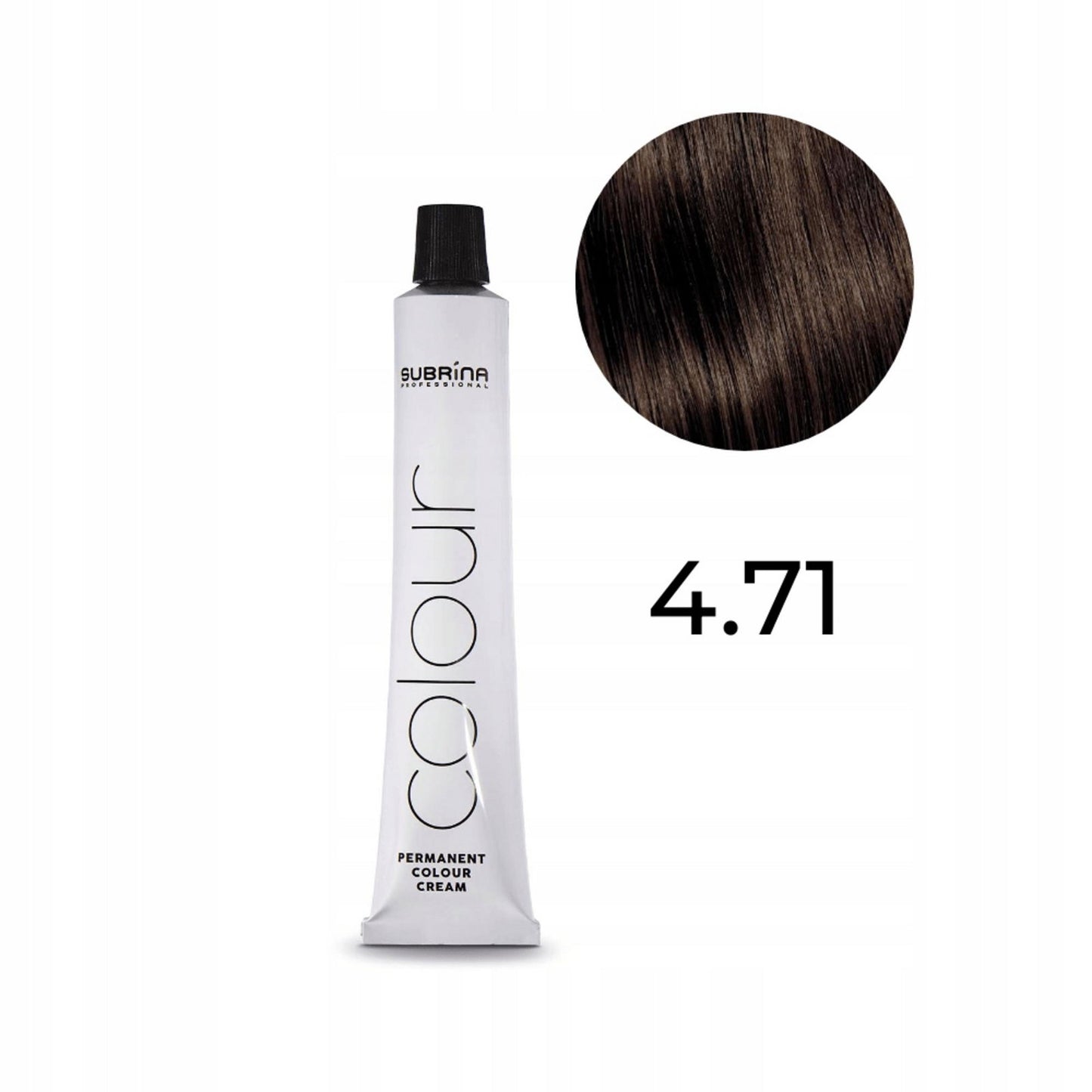 Subrina Professional, Essential Colour, Permanent Hair Dye, 4.71 Medium Brown, 100 ml