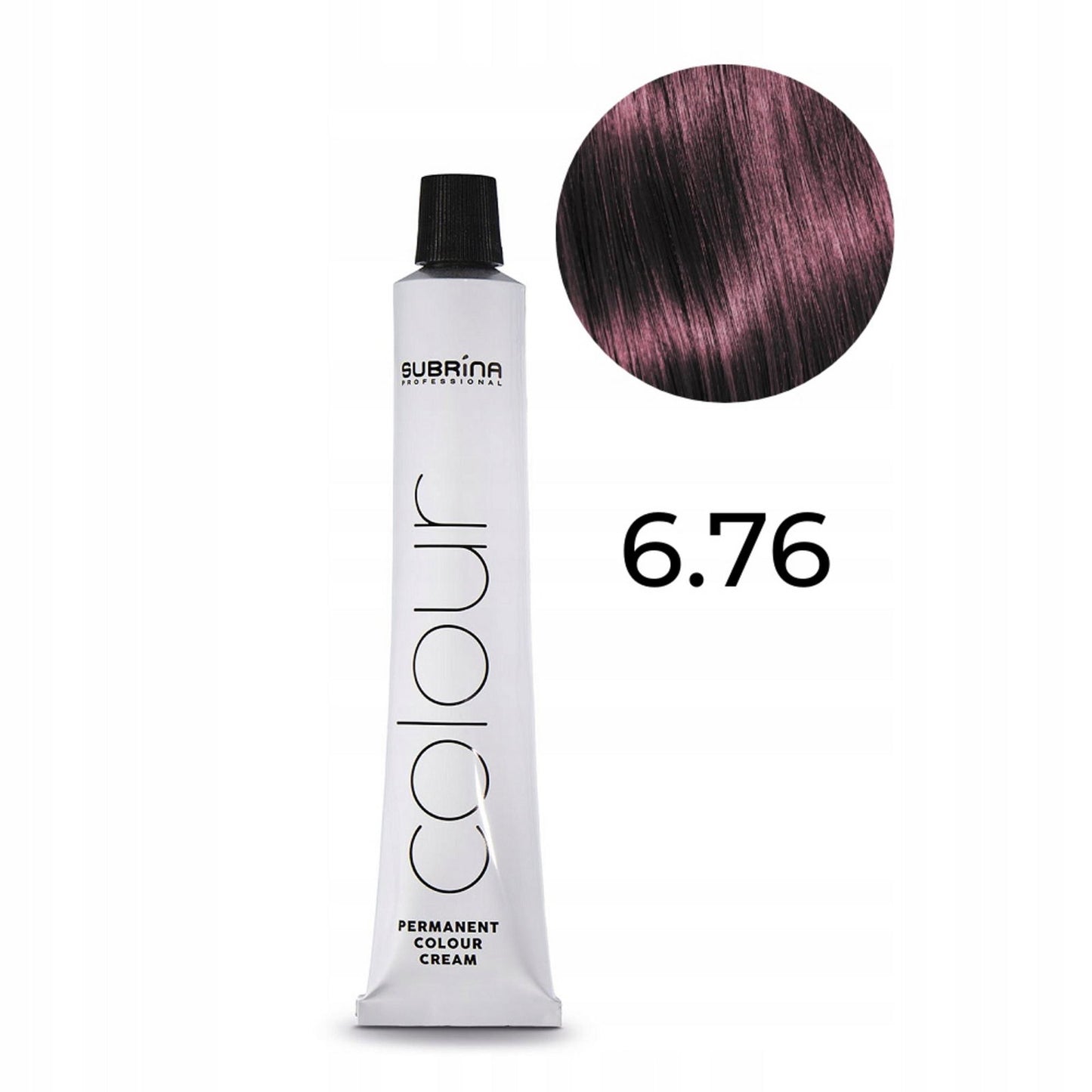 Subrina Professional, Permanent Colour, Argan, Permanent Hair Dye, 6/76 Dark Blonde Violet Chestnut, 100 ml