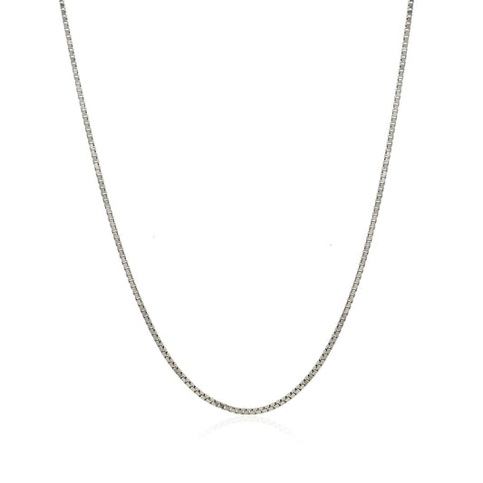 Cadena Clásica de Oro Blanco de 14k, 1.0mm