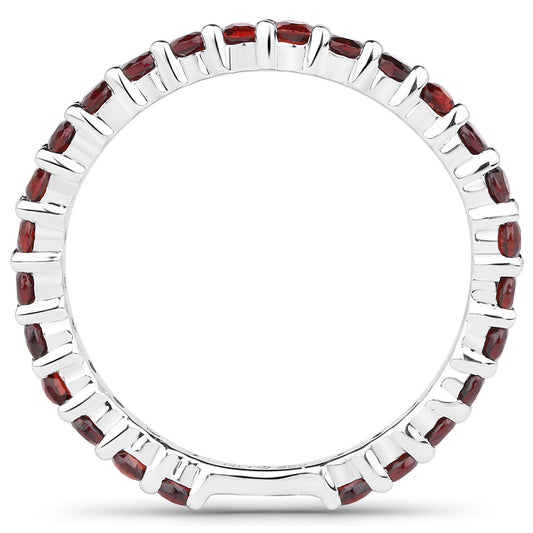 1.04 Carat Genuine Garnet .925 Sterling Silver Ring