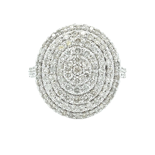 Anillo de oro blanco de 14 quilates con diamante de 1,50 ct
