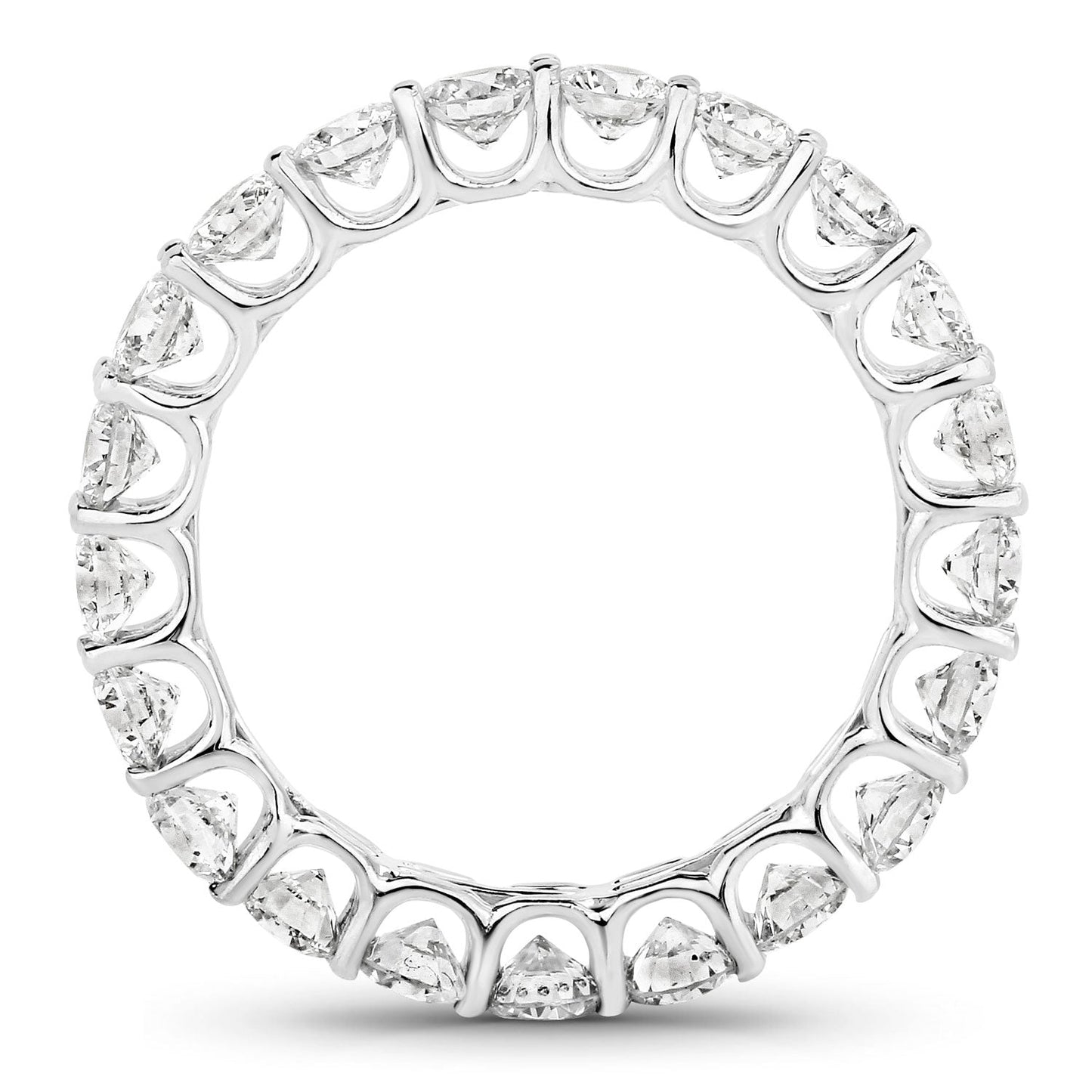 Anillo de oro blanco de 14K con diamante de laboratorio genuino de 2,52 quilates