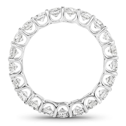 Anillo de oro blanco de 14K con diamante de laboratorio genuino de 2,52 quilates