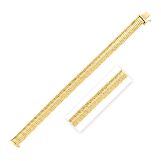 Pulsera Tubogas de Oro Amarillo de 14k (9.00 mm)