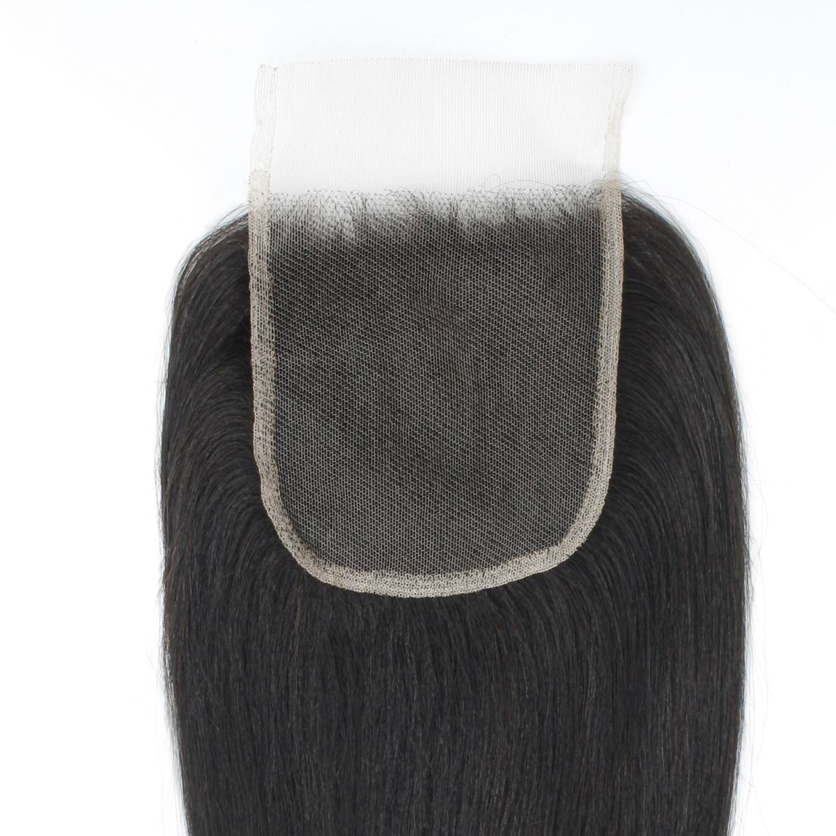 Yaki Straight 4x4 Transparent Lace Human Hair Closure Luxegan