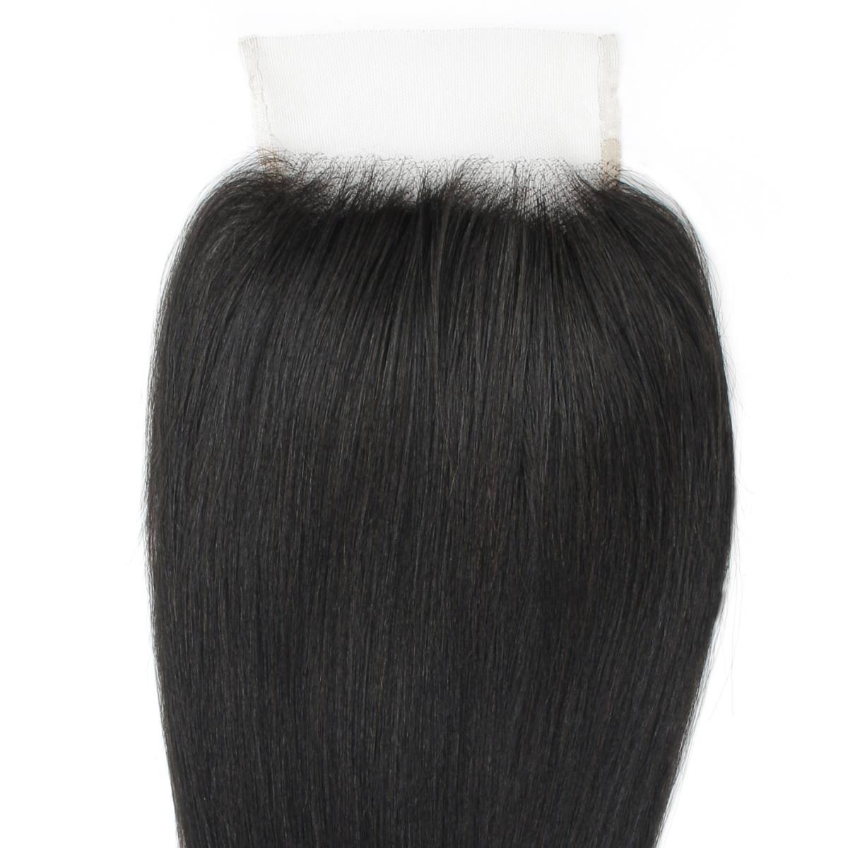 Yaki Straight 4x4 Transparent Lace Human Hair Closure Luxegan