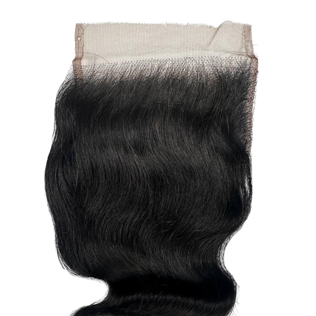 Jet Black Body Wave 4x4 HD Lace Human Hair Closure Luxegan