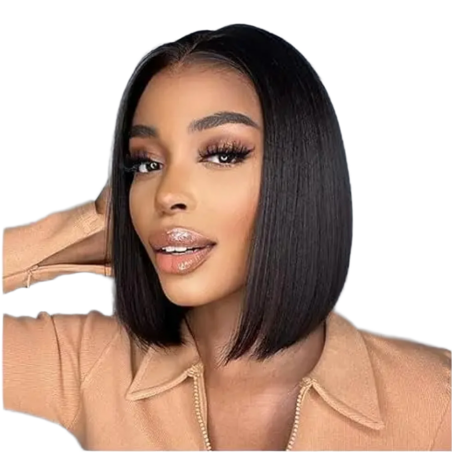 Wear And Go Bob Straight Pre Cut Lace Front Wigs | Black