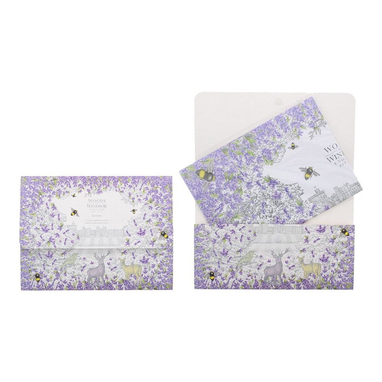 Woods Of Windsor, Lavender, Metal Cup Holder, Drawer Liner, 5 pcs
