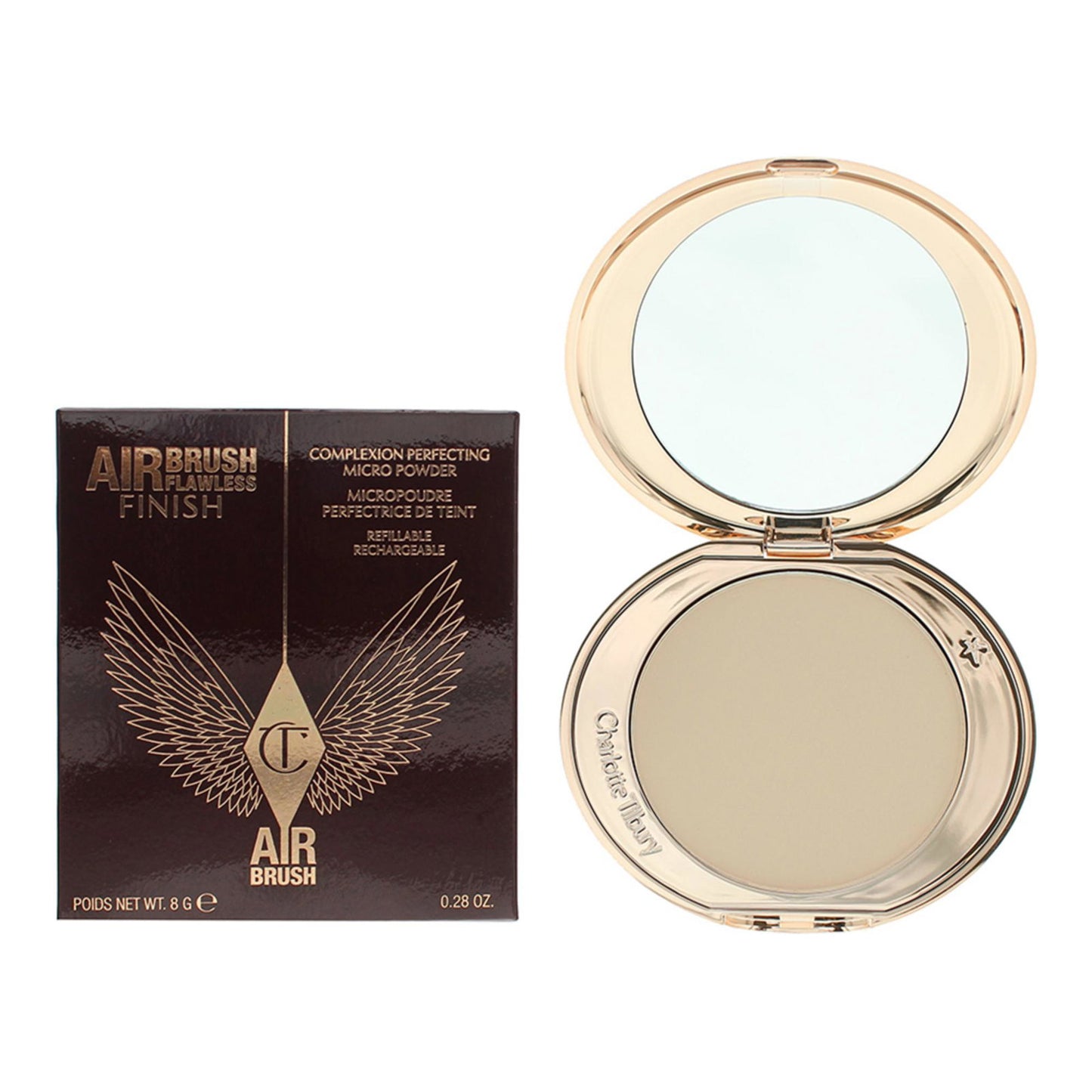 Charlotte Tilbury, Airbrush Flawless, Smoothing, Compact Powder, 1, Fair, 8 g
