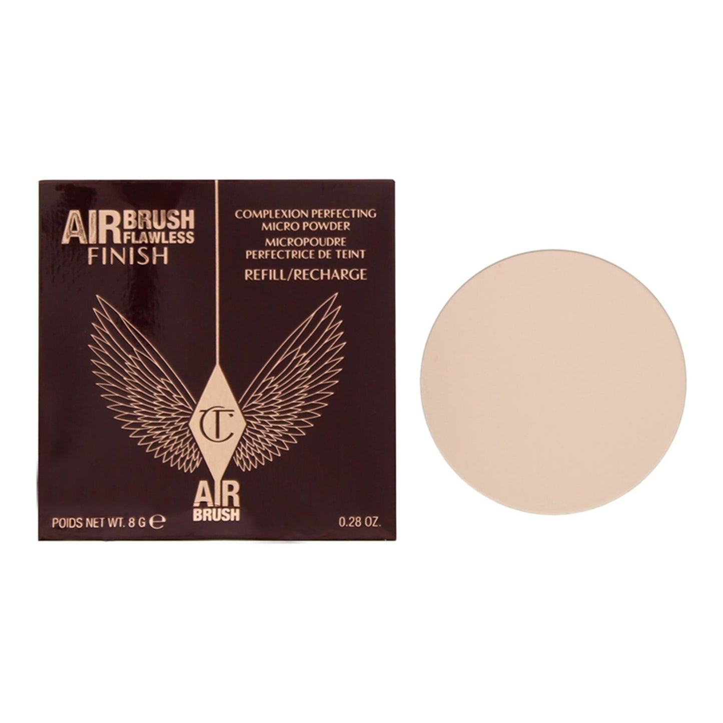 Charlotte Tilbury, Airbrush Flawless, Flawless Finish, Compact Powder, 1, Fair, Refill, 8 g