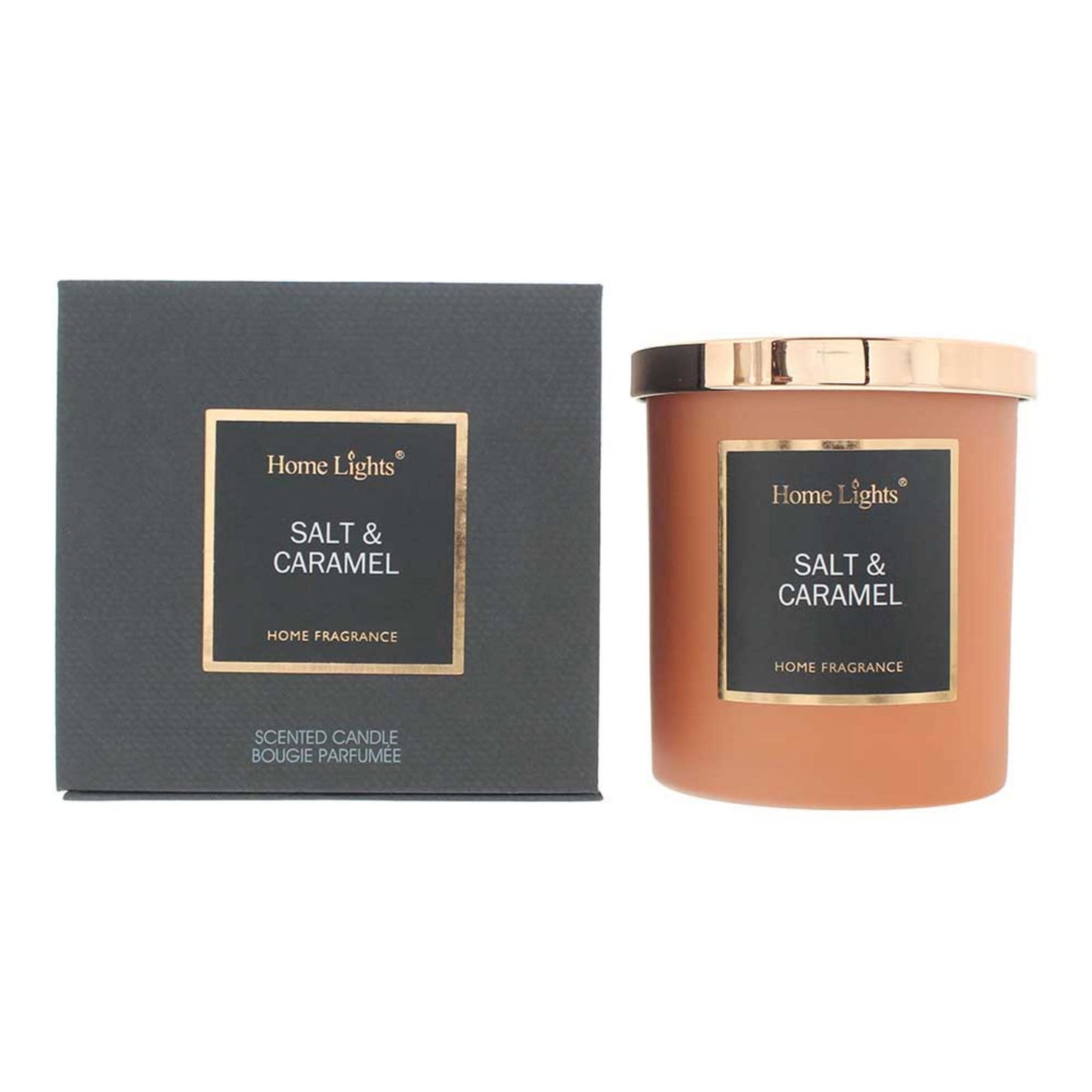 Home Lights, Salt & Caramel, Scented Candle, 215 g