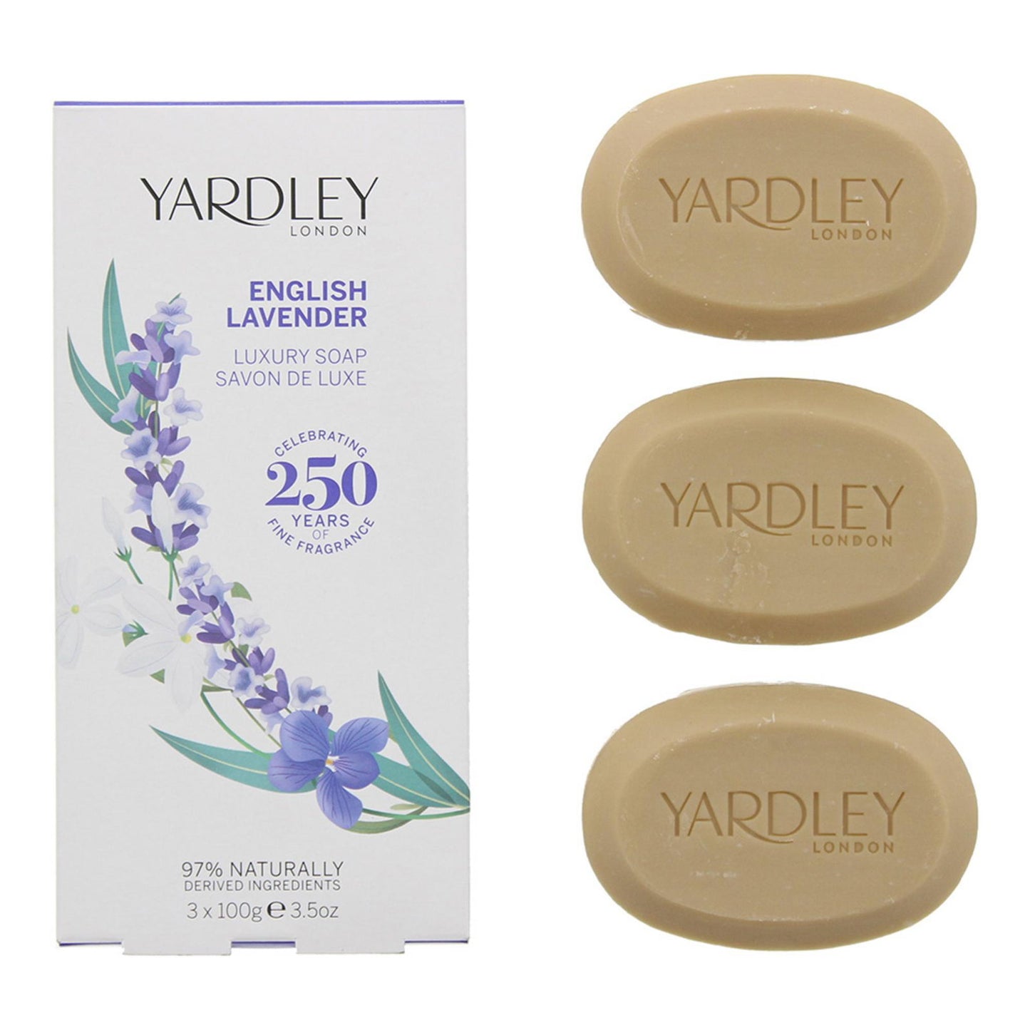 Set Trio, Yardley, English Lavender, Soap Bar, For Face & Body, 3 pcs, 100 g