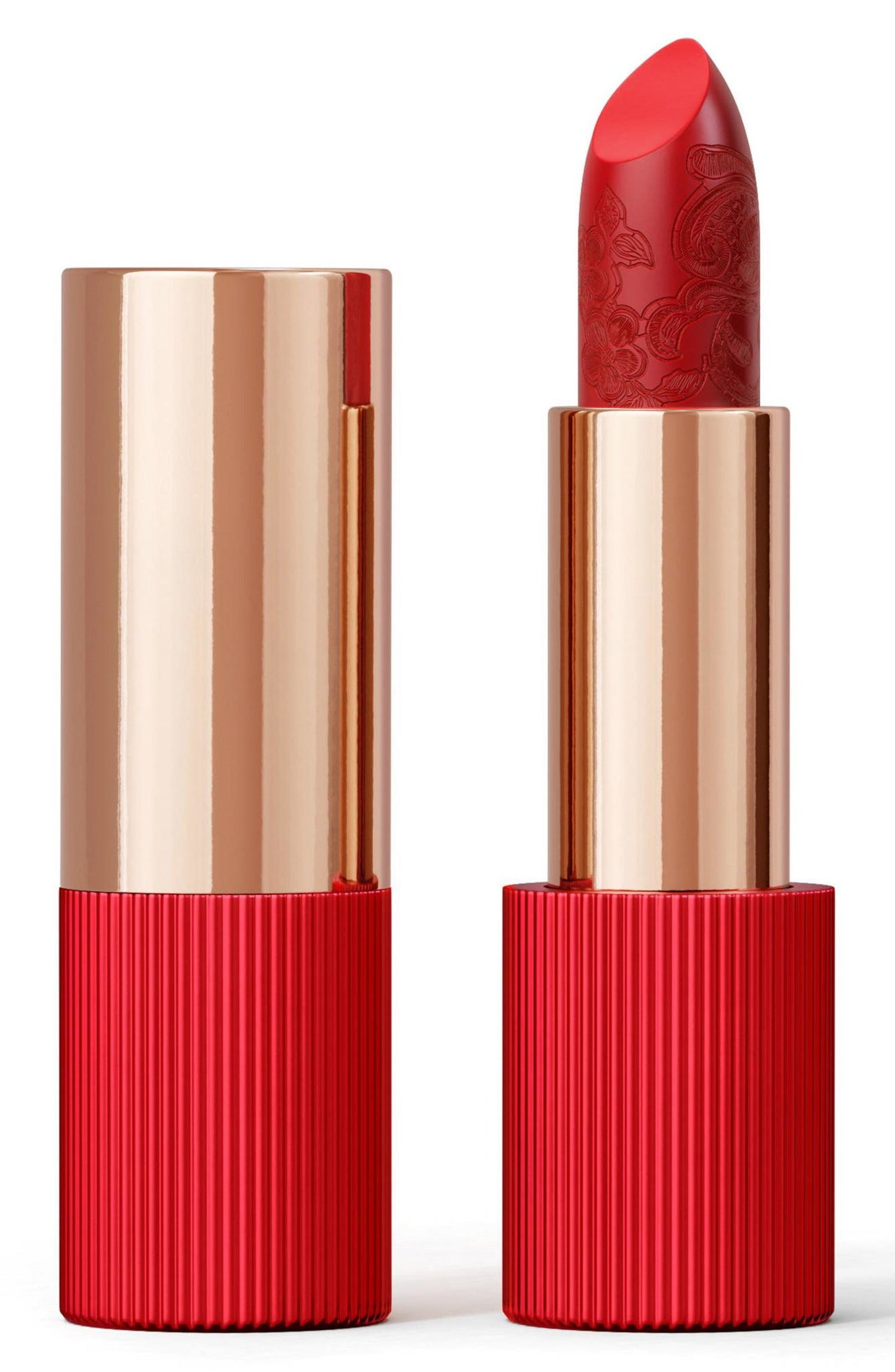 La Perla, Matte Silk, Matte Silk, Cream Lipstick, 105, Poppy Red, 3.5 g