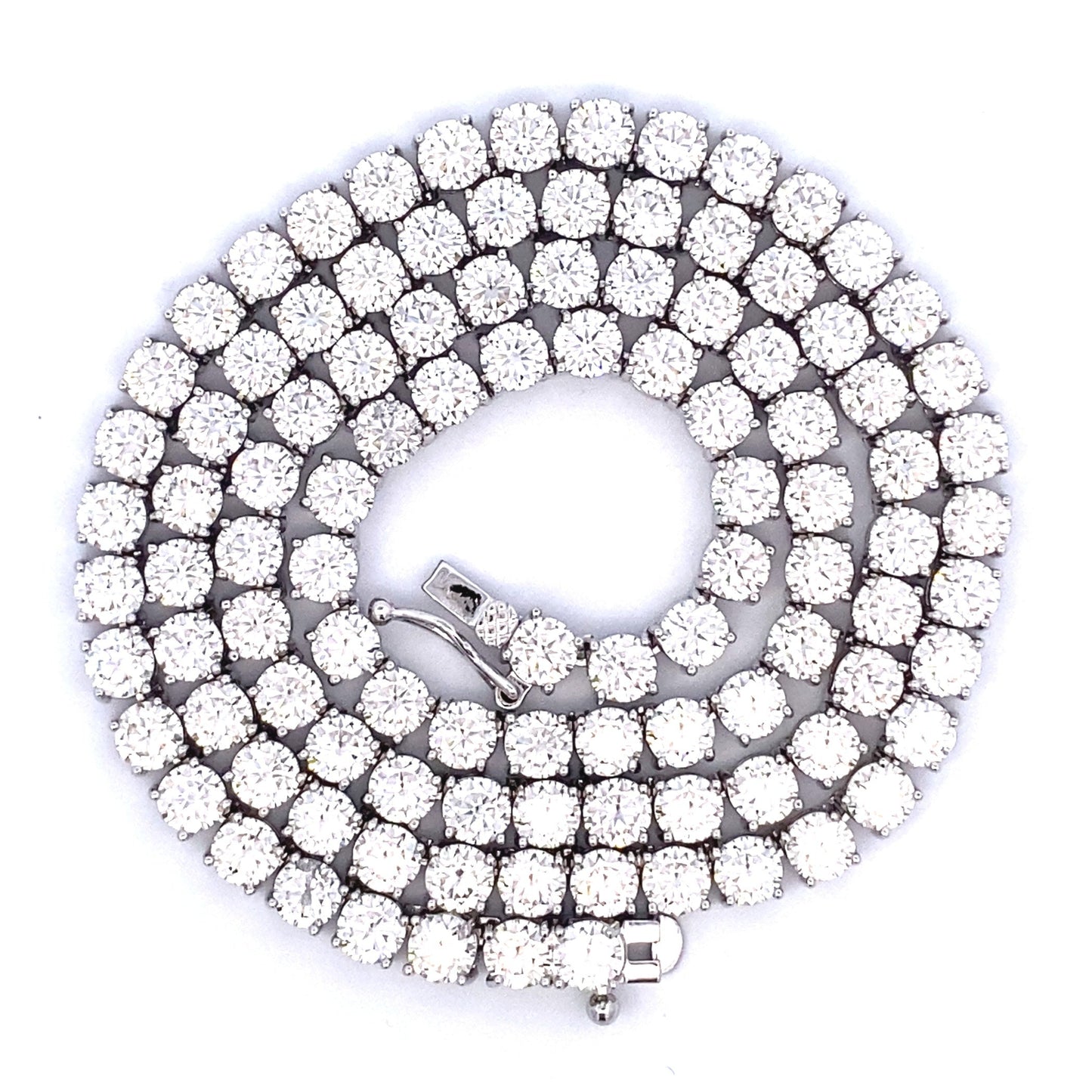 Collar de tenis de moissanita de 45,00 ct en plata de ley